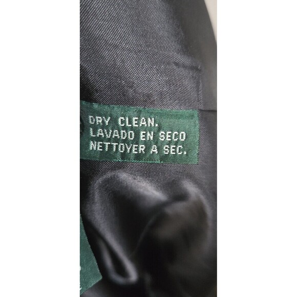 Ralph Lauren Pant Jacket Suit Women 10 Gray Faux Fur Collar Worsted Wool Vintage - Picture 10 of 10